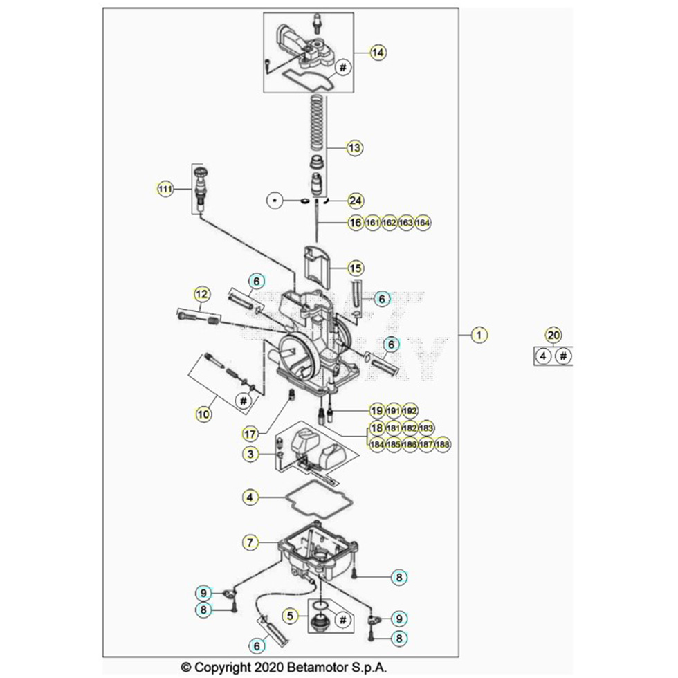 Beta RX300 24 Vergaser Ersatzteile